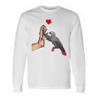 Grey Parrot Love Parrot Heart Bird Langarmshirts