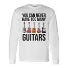 Never Too Many Guitars Guitar Langarmshirts