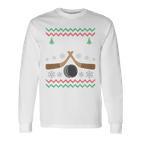 Happy Hockeydays Ice Hockey Fan Ugly Christmas Sweater Langarmshirts