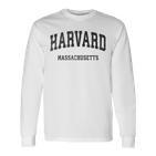 Harvard Massachusetts Maintage Athletic Sports Gray Langarmshirts