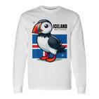 Iceland Iceland Flag Puffin Langarmshirts