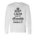 Keep Calm And Let Ronaldo Handle It Name Gray Langarmshirts