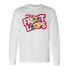 Kellogg's Froot Loops Breakfast Cereal Logo Blue Langarmshirts