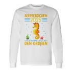 Kinder Seepferdchen 2025 Frühschwimmer Abzeichen Langarmshirts