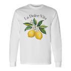 La Dolceita Lemon Italian Summer Limoncello Amalfi Coast Langarmshirts