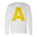 Letter A Yellow Chipmunk Costume Group Carnival A Red Langarmshirts