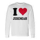 I Love Jeremiah Langarmshirts