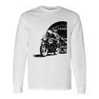 Motorcycle Heartbeat Biker Line Frequency Motorcycle Langarmshirts