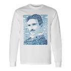 Nikola Tesla Illustration By Glitschika s Langarmshirts