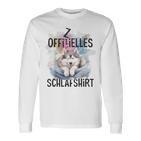 Official Siberian Husky Dog Sleep Blue Langarmshirts