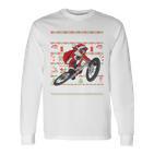 Oh What Fun It Is To Ride Mountain Bike Mtb Ugly Christmas Langarmshirts