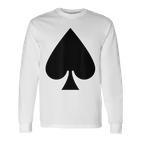 Pad Ass Card Game Playing Card Costume Fancy Dress Party Gray S Langarmshirts