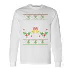 Peace I Come In Peace Matching Ugly Christmas Jumper Langarmshirts