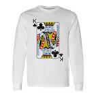 Playing Card King Of Clubs I Cross King S Langarmshirts