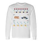 Police Navidad Ugly Christmas Sweater Police Christmas Langarmshirts