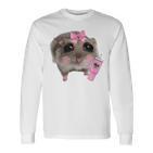 Sad Hamster Meme Drink Bottle Gray Langarmshirts