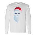 Santa Claus Sunglasses Christmas Santa Claus Long-Sleeved Langarmshirts