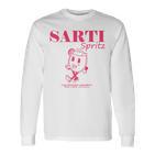 Sarti Spritz Cocktail Back Print Italiano Originale Langarmshirts