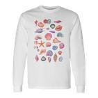 Shell Collector Seashell Beach Shelter Shell Shell Shell Langarmshirts