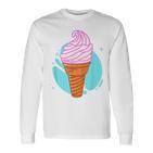 Soft Ice Cream In The Waffle Summer Ice Cream S Langarmshirts