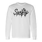 Swifty Fan Merch Ns First Name Taylor Outfit Drip Gray Langarmshirts