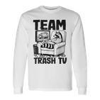 Team Trash Tv Raccoon Gray Langarmshirts