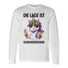 With Unicorn Motif Langarmshirts