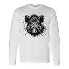 Wild Boar Boar Hunting Hunter Wild Boar Green Langarmshirts