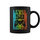 50Th Birthday Man Gamer Level Complete 50 Years Tassen