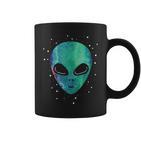 Alien Head Starry Night Sky Fun Tassen