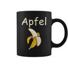 Apfel Banane Scherz Unsinn Tassen