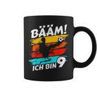 Bääm Ich Bin 9 Geburtstag Junge 9 Jahre Fussball Geschenk Tassen