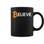 Bitcoin Logo Believeintage Btc Cryptocurrency Trader Tassen