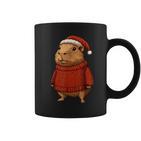 Capybara Ugly Sweater Santa Hat Christmas Tassen