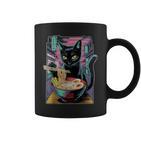 Cat Ramen Anime Manga Kawaii Otaku Fashion Cat Streetwear Tassen