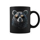 Cool Bear Portrait With Sunglasses Illustration Bear Tassen