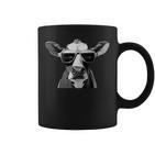 Cool Holstein Head With Sunglasses Farmer Cow Motif Tassen