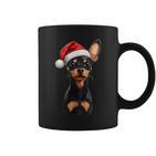 Cute Miniature Pinscher Dog Christmas Merry Xmas Graphic Tassen