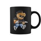 Cute Teddy Bear Playing Electric Guitar Tassen