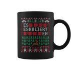 Es Eskaliert Eh Ugly Christmas Sweater Reindeer Christmas Tassen