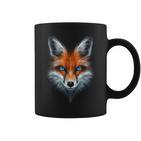 Fox Animal Blue Eyes Illustration Fox Tassen