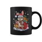 Christmas Bunny Santa Hat Rabbit Christmas Tassen