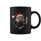 Otter With Christmas Hat Sunglasses Cute Otter Tassen