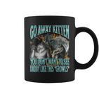 Go Away Kitten Offensive Werewolf Meme Bootleg Graphic Tassen