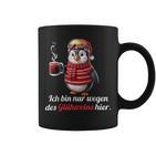 Ich Bin Nur Wegen Des Glühweins Here Xmas Penguin Glühwein Tassen