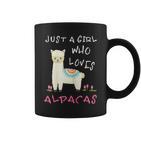 Just A Girl Who Loves Alpacas Alpacas Slogan Tassen