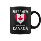 Just A Girl Who Loves Canada Travel Football Canada Tassen