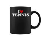 I Love Tennis Herz Tassen