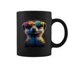 Meerkat With Sunglasses Colourful Popart Cute Meerkat Tassen