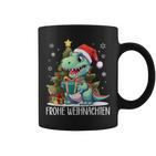 Merry Christmas Family Children's Dinosaur T Rex Christmas Tassen